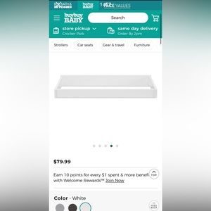 Baby Changing table topper